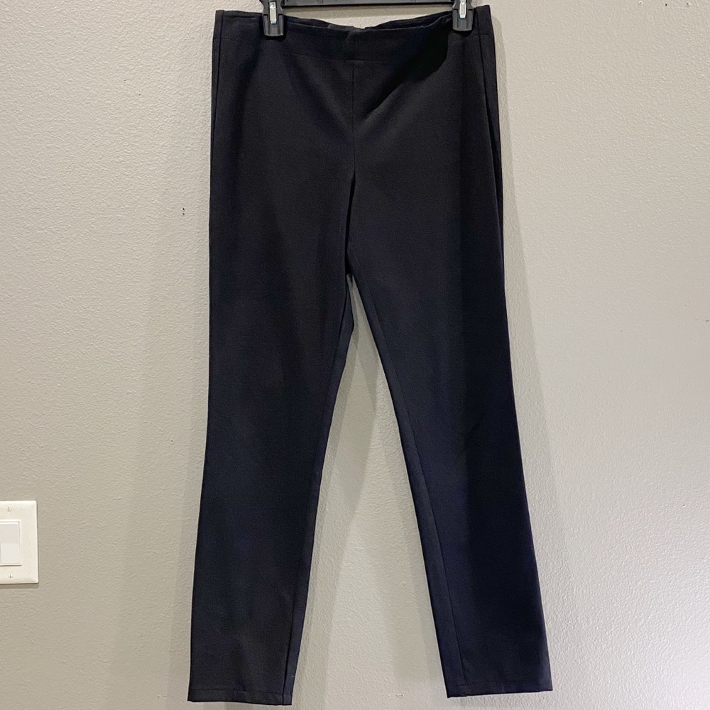 🎉Nanette Lepore black flat front pants with back zip w/ button size 10 BNWOT